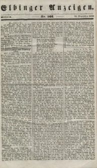 Elbinger Anzeigen, Nr. 101. Mittwoch, 19. Dezember 1849