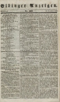 Elbinger Anzeigen, Nr. 102. Sonnabend, 22. Dezember 1849