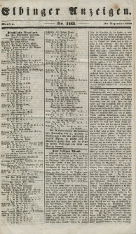 Elbinger Anzeigen, Nr. 103. Montag, 24. Dezember 1849