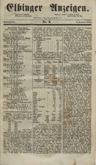 Elbinger Anzeigen, Nr. 2. Sonnabend, 4. Januar 1851