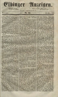 Elbinger Anzeigen, Nr. 25. Mittwoch, 26. März 1851