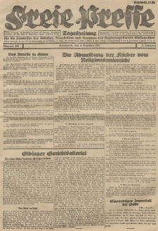 Freie Presse, Nr. 200 Sonnabend 3. Dezember 1927 3. Jahrgang
