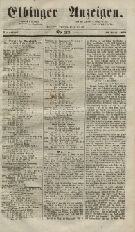 Elbinger Anzeigen, Nr. 32. Sonnabend, 19. April 1851