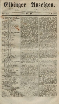 Elbinger Anzeigen, Nr. 36. Sonnabend, 3. Mai 1851