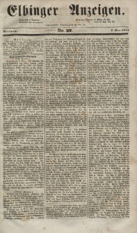 Elbinger Anzeigen, Nr. 37. Mittwoch, 7. Mai 1851