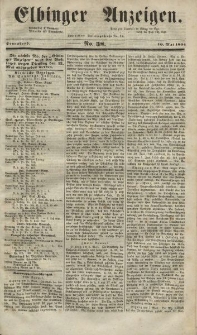 Elbinger Anzeigen, Nr. 38. Sonnabend, 10. Mai 1851