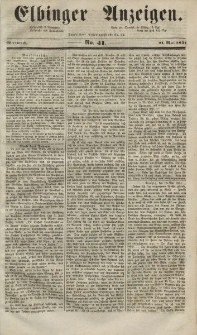 Elbinger Anzeigen, Nr. 40. Sonnabend, 17. Mai 1851