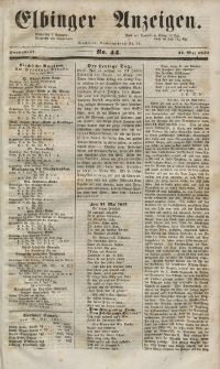 Elbinger Anzeigen, Nr. 44. Sonnabend, 31. Mai 1851
