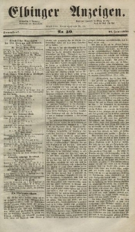 Elbinger Anzeigen, Nr. 50. Sonnabend, 21. Juni 1851