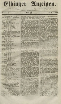 Elbinger Anzeigen, Nr. 52. Sonnabend, 28. Juni 1851
