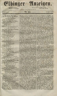 Elbinger Anzeigen, Nr. 54. Sonnabend, 5. Juli 1851