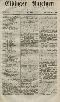Elbinger Anzeigen, Nr. 78. Sonnabend, 27. September 1851