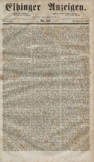Elbinger Anzeigen, Nr. 83. Mittwoch, 15. Oktober 1851