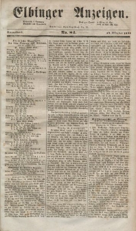 Elbinger Anzeigen, Nr. 84. Sonnabend, 18. Oktober 1851