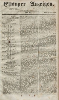 Elbinger Anzeigen, Nr. 94. Sonnabend, 22. November 1851