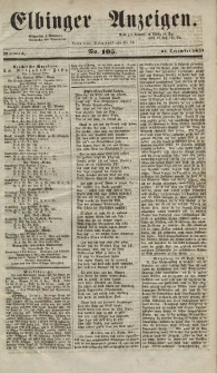 Elbinger Anzeigen, Nr. 105. Mittwoch, 31. Dezember 1851