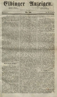 Elbinger Anzeigen, Nr. 20. Mittwoch, 10. März 1852