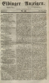 Elbinger Anzeigen, Nr. 23. Sonnabend, 20. März 1852