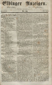 Elbinger Anzeigen, Nr. 35. Sonnabend, 1. Mai 1852