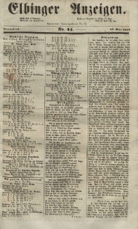 Elbinger Anzeigen, Nr. 44. Sonnabend, 29. Mai 1852