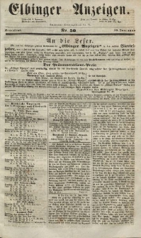 Elbinger Anzeigen, Nr. 50. Sonnabend, 19. Juni 1852