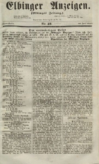 Elbinger Anzeigen, Nr. 56. Sonnabend, 10. Juli 1852
