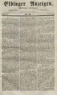 Elbinger Anzeigen, Nr. 57. Mittwoch, 14. Juli 1852