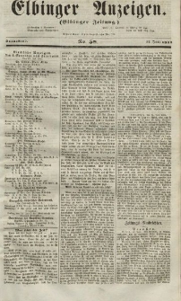 Elbinger Anzeigen, Nr. 58. Sonnabend, 17. Juli 1852