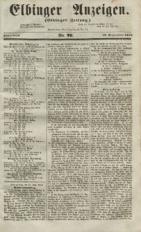 Elbinger Anzeigen, Nr. 76. Sonnabend, 18. September 1852