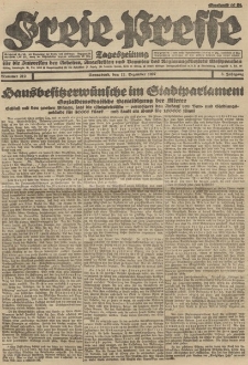 Freie Presse, Nr. 212 Sonnabend 17. Dezember 1927 3. Jahrgang