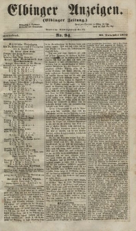 Elbinger Anzeigen, Nr. 94. Sonnabend, 20. November 1852