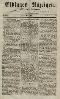 Elbinger Anzeigen, Nr. 95. Mittwoch, 24. November 1852