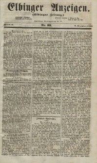 Elbinger Anzeigen, Nr. 99. Mittwoch, 8. Dezember 1852