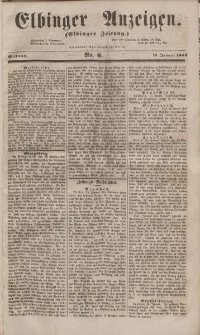 Elbinger Anzeigen, Nr. 6. Mittwoch, 19. Januar 1853