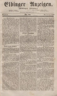 Elbinger Anzeigen, Nr. 16. Mittwoch, 23. Februar 1853