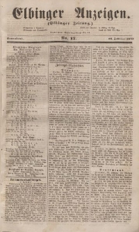 Elbinger Anzeigen, Nr. 17. Sonnabend, 26. Februar 1853