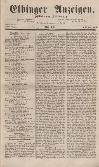 Elbinger Anzeigen, Nr. 19. Sonnabend, 5. März 1853
