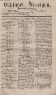 Elbinger Anzeigen, Nr. 25. Sonnabend, 26. März 1853