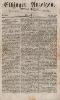 Elbinger Anzeigen, Nr. 42. Mittwoch, 25. Mai 1853