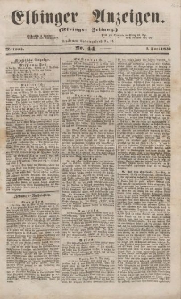 Elbinger Anzeigen, Nr. 44. Mittwoch, 1. Juni 1853