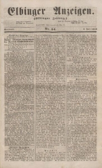 Elbinger Anzeigen, Nr. 54. Mittwoch, 6. Juli 1853