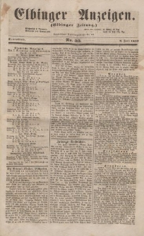 Elbinger Anzeigen, Nr. 55. Sonnabend, 9. Juli 1853