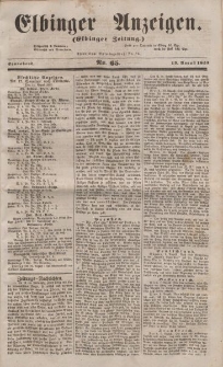 Elbinger Anzeigen, Nr. 65. Sonnabend, 13. August 1853
