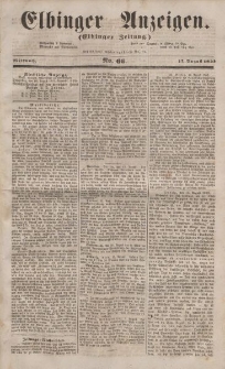 Elbinger Anzeigen, Nr. 66. Mittwoch, 17. August 1853