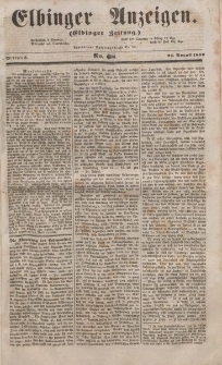 Elbinger Anzeigen, Nr. 68. Mittwoch, 24. August 1853