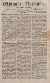 Elbinger Anzeigen, Nr. 76. Mittwoch, 21. September 1853