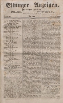 Elbinger Anzeigen, Nr. 81. Sonnabend, 8. Oktober 1853