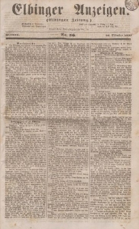 Elbinger Anzeigen, Nr. 86. Mittwoch, 26. Oktober 1853