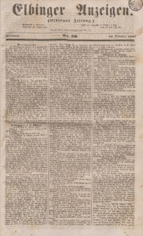 Elbinger Anzeigen, Nr. 86. Mittwoch, 26. Oktober 1853