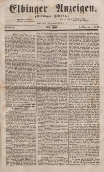 Elbinger Anzeigen, Nr. 90. Mittwoch, 9. November 1853